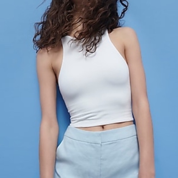 J crew cropped cutaway tank white - Picture 3 of 4